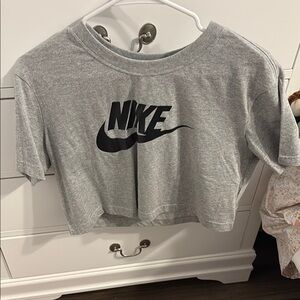 Nike Heather Gray Crop Tee